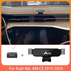 Phone Holde Car For Audi A6 S6 C8 2019 2020 2021 2022 2023 24 Mobile Support Special Fixed Bracket GPS Base Mount Stand Interior