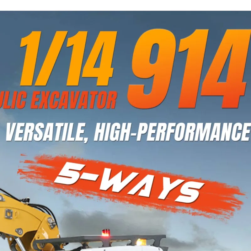 

US Stock RC Hydraulic Excavator CUT 914 1/14 RTR Radio Controlled 5CH Digger Model Electric ST8 Radio RC Truck Vehicle Model
