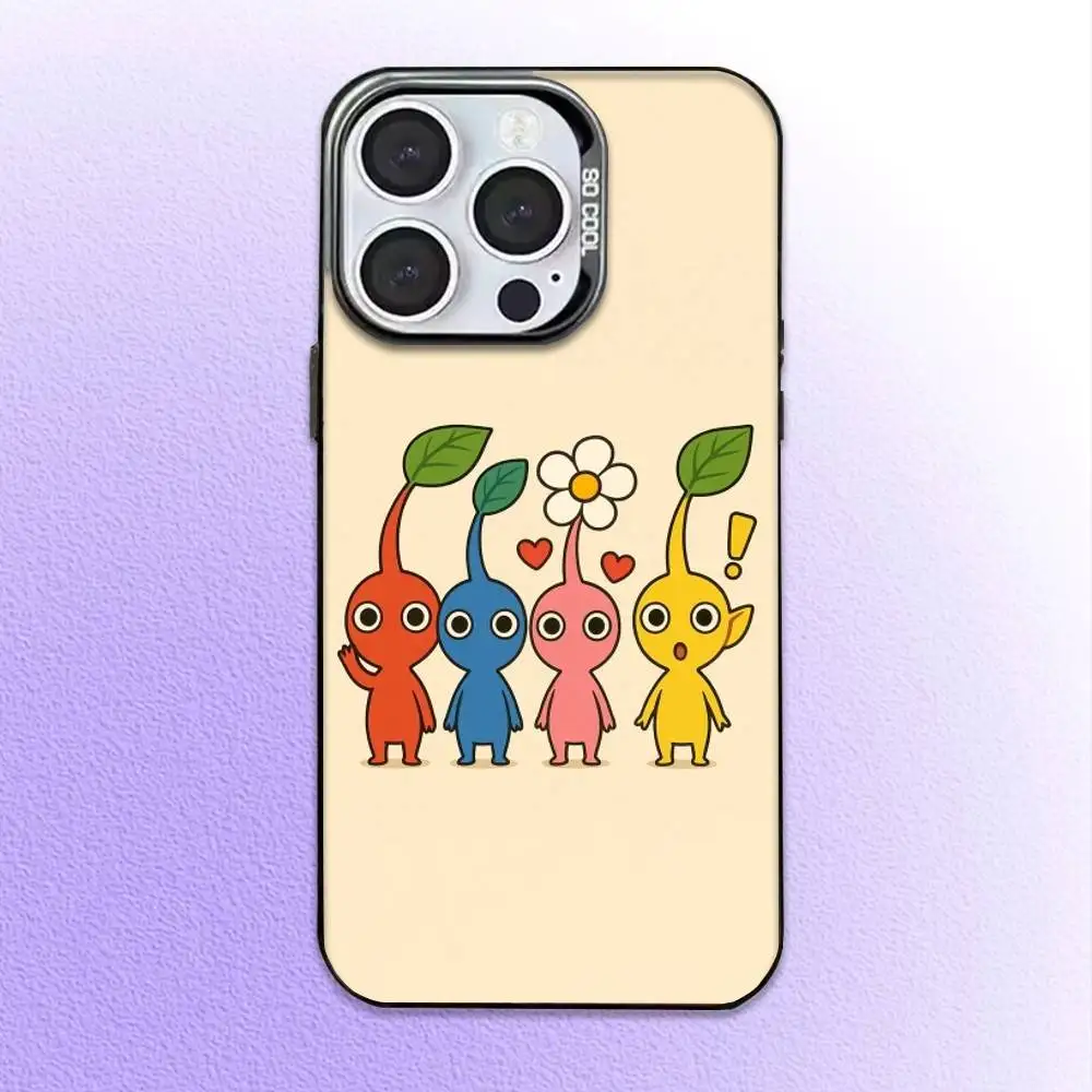 Game P-PikminS-S  Phone Case  For iPhone17,16,15,14,13,12,11 Plus,Pro Max Black Candy Matte Shockproof Cover