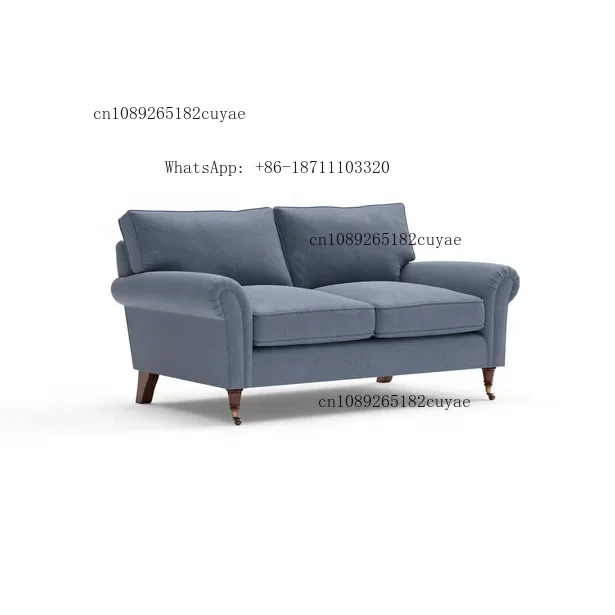Modern Upholstered Linen Fabric Solid Wood Frame Soft Cushion Living Room Home Furniture Sectional Modular Sofa