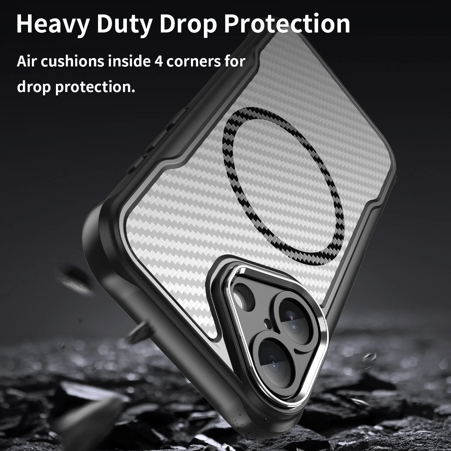 Casing Pelindung Anti-Sidik Jari Serat Karbon untuk Iphone 17 Pro Max Iphone17 Air 16 15 14 Plus 12 13 Iphone16 Iphone14