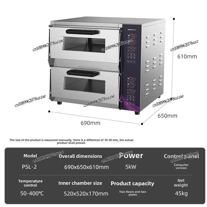 Four électrique Commercial monocouche pain gâteau Pizza four une couche cuisson entièrement automatique petit four électrique