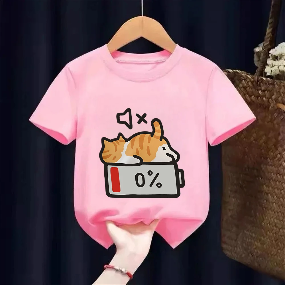 T Shirt Cat Chinoiserie Style Funny Summer Retro Trend Cartoon Kitten Tops Tee T-shirt Kids Design Lovers Casual Short Sleeved