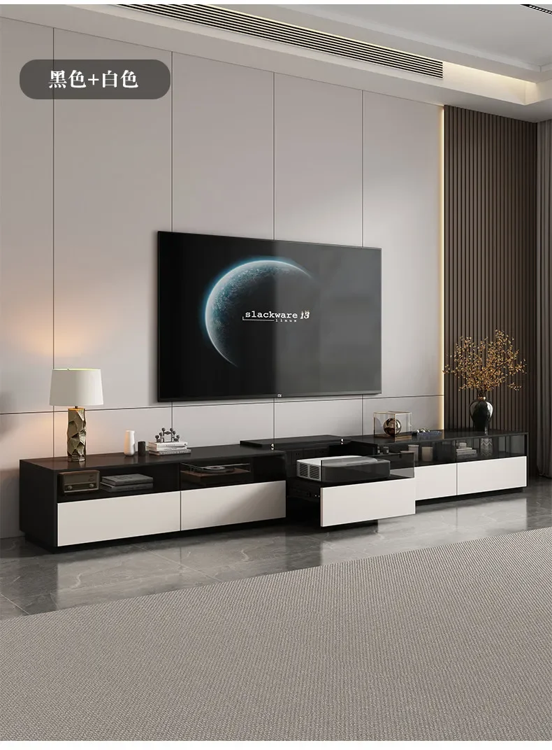 Light luxury laser TV cabinet coffee table combination, projector TV, living room floor cabinet
