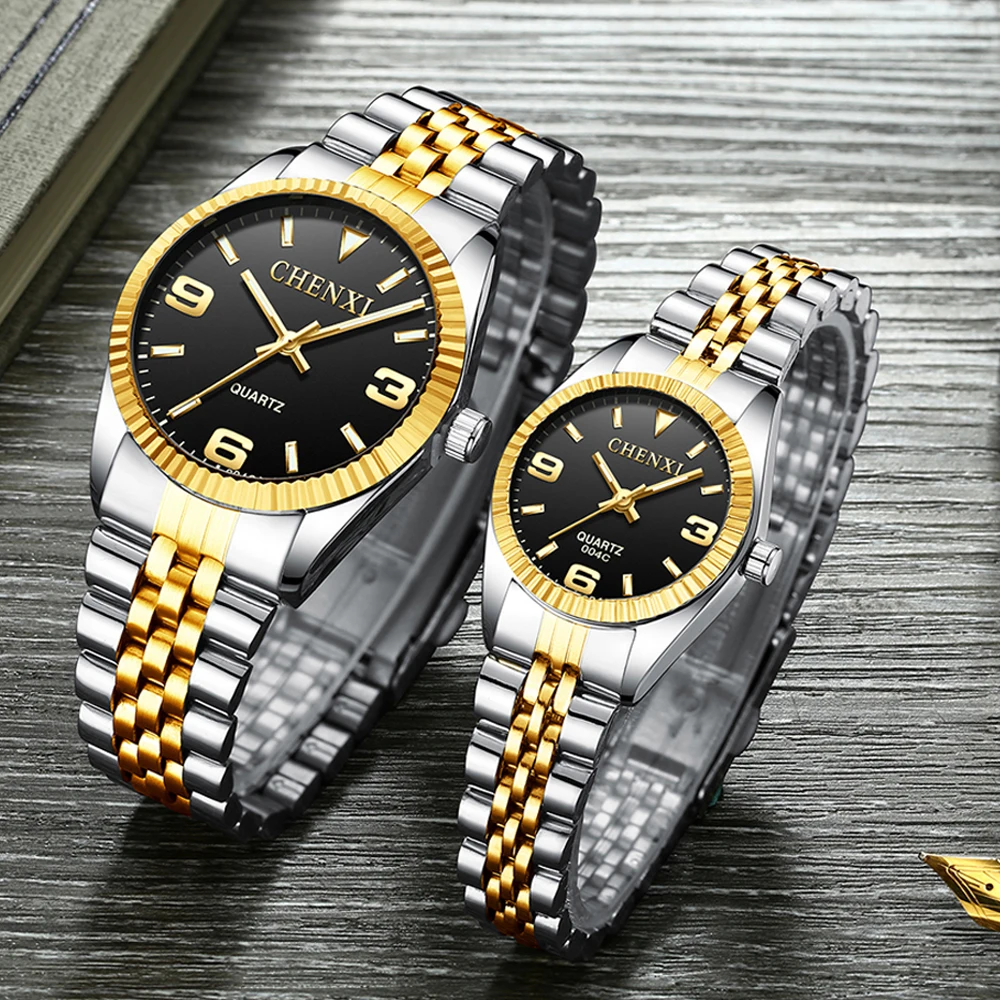 CHENXI Top Brand Watch Ladies Quartz-Watches Women& Men Simple Dial Lovers\' Quartz Fashion Leisure Wristwatches Relogio Feminino