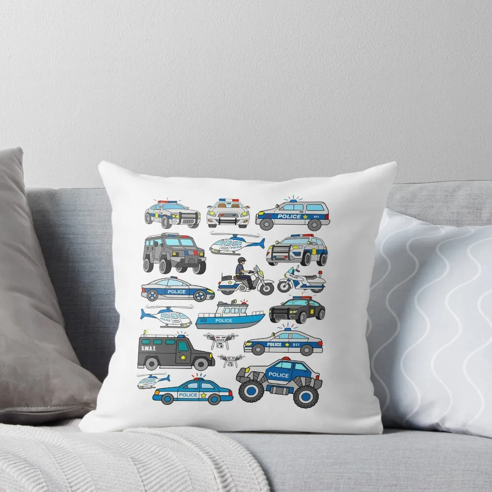 

Police Cop Car Throw Pillow pillows decor home Decorative Sofa Cushion Decorative Cushions For Luxury Sofa Cushion Child pillow