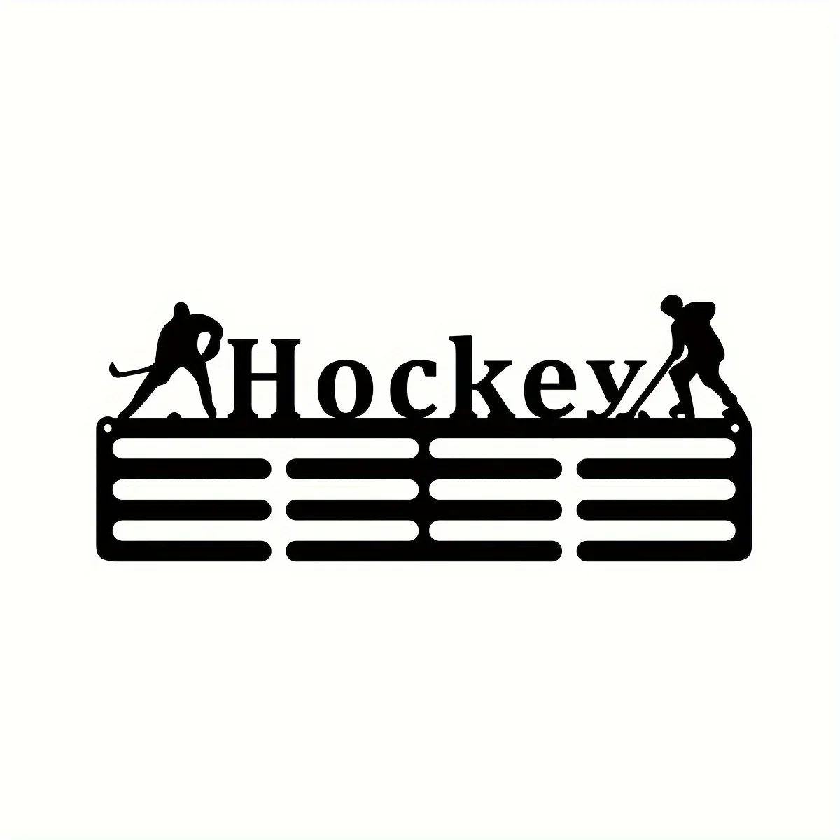 Adorno de Metal para colgar en la pared, colgador de medallas de Hockey, colgador de medallas con nombre de jugador de Hockey, exhibición deportiva