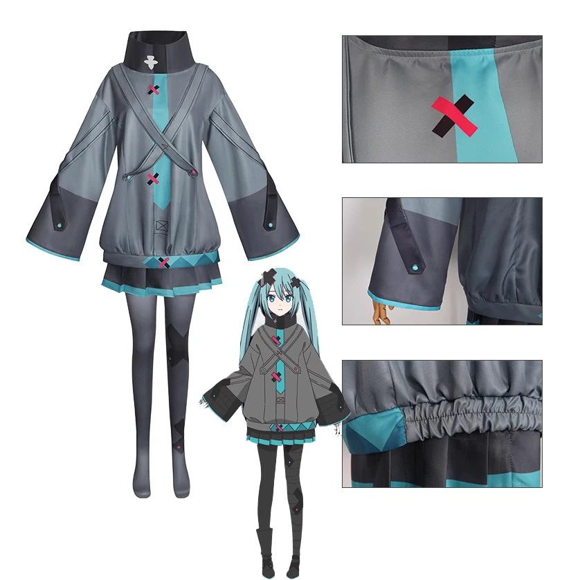 

Mikuu Project Sekai Theater Edition Cosplay Costume Game Miku Lolita Hoodie Skirt Women Girls Daily Clothing Halloween Costume