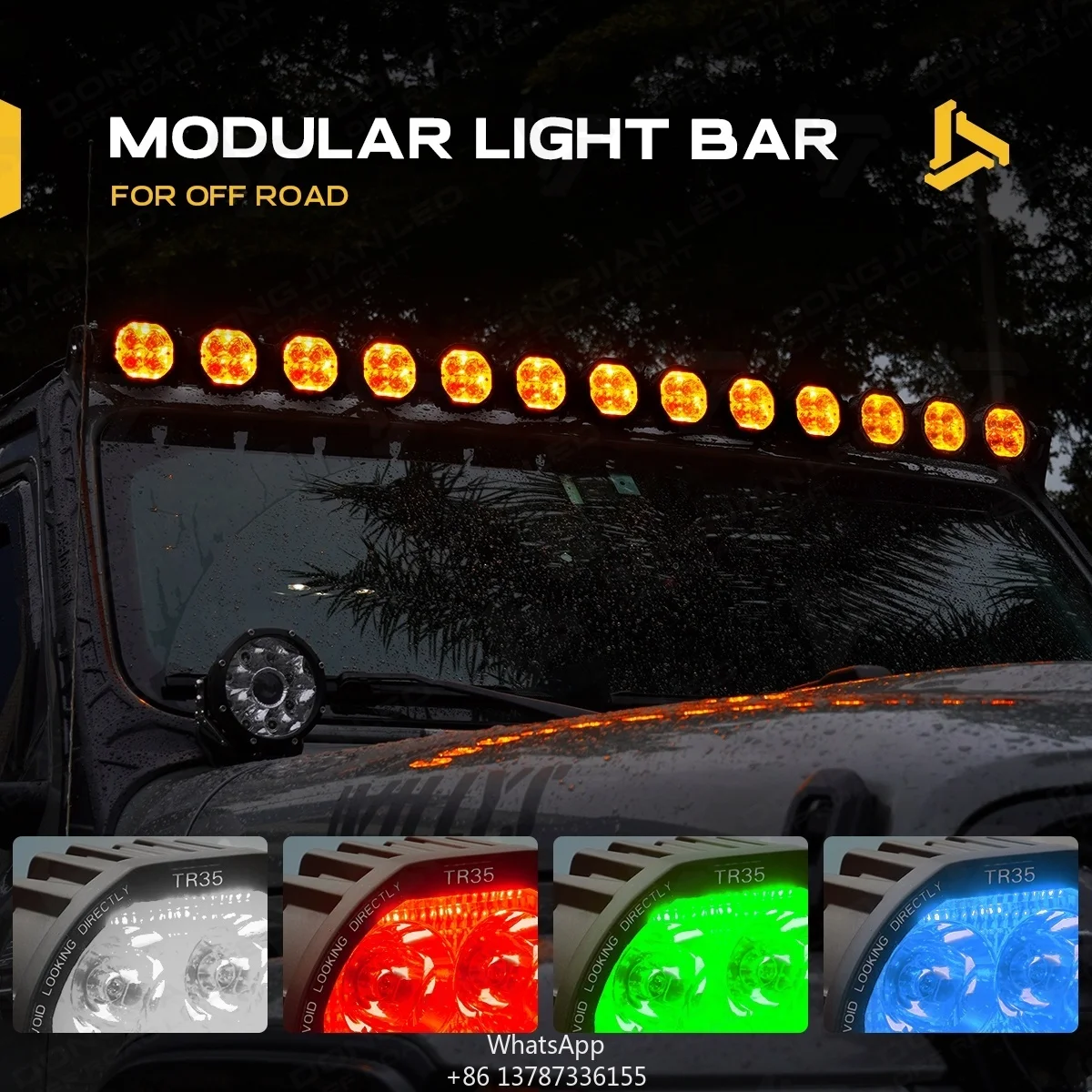 38/42/48/50/52 Inch Curved RGB Modular Linkable LED Roof Light Bar For Toyota