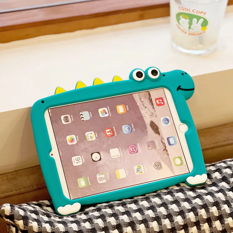 

Dinosaurs Case for Pro11inch 18/20/21 Cartoon Silicone Case for 10th Generation 10.9inch Mini4/5 Air3 10.5inch Tablet Stand Case