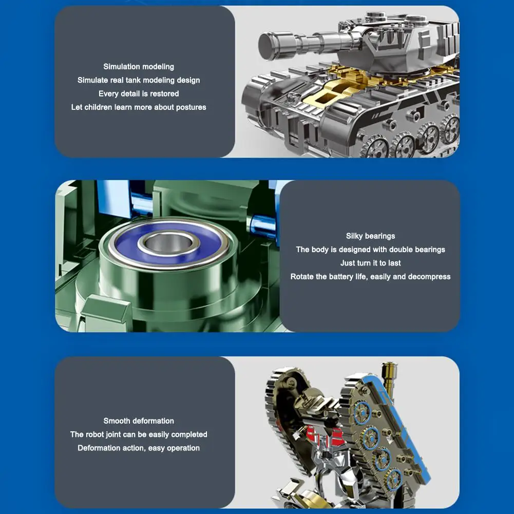 Kreatywne, odwrócone czołgi-roboty, zabawki antystresowe, fidget spinery, zabawki sensoryczne dla dorosłych, gyro, zabawki dla dzieci, prezent.