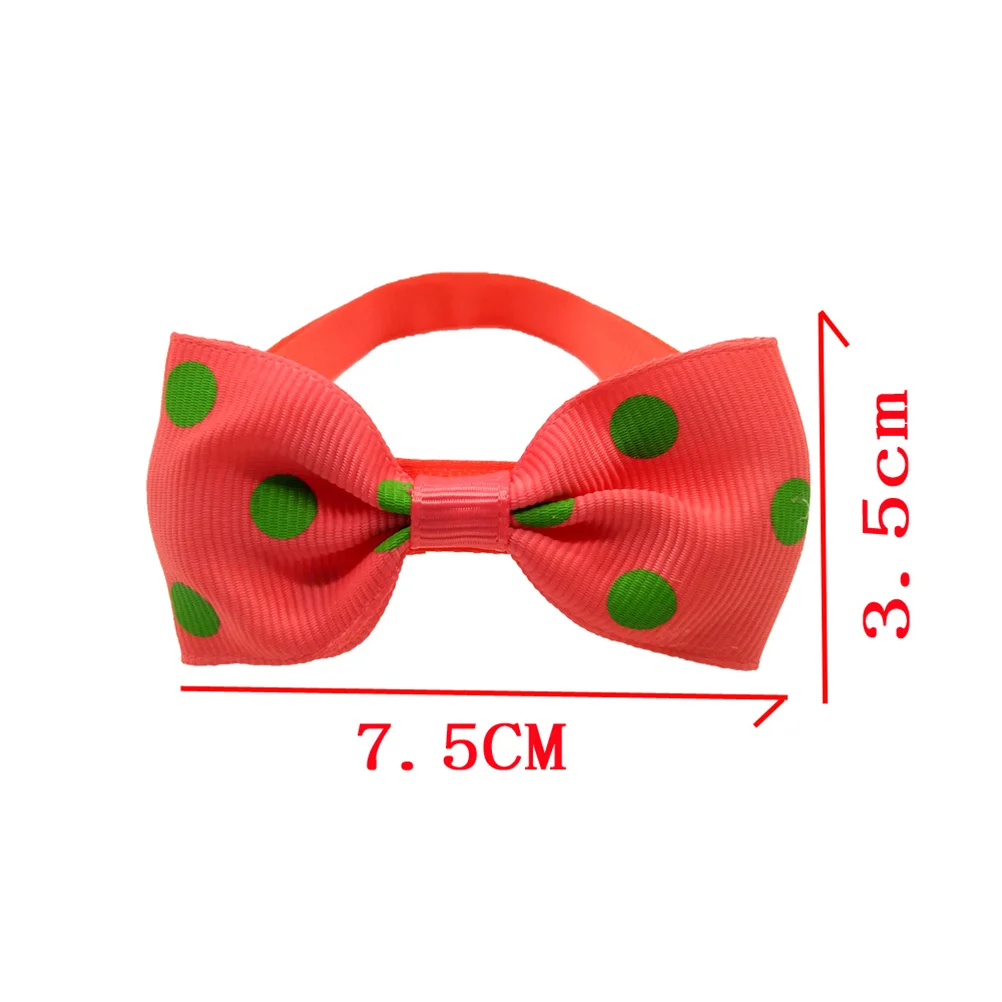 10Pcs Pet Bow Ties Pet Dot Pattern Collars Cat Bowknot Chokers Pet Photo Props for Home Outdoor Assorted Color