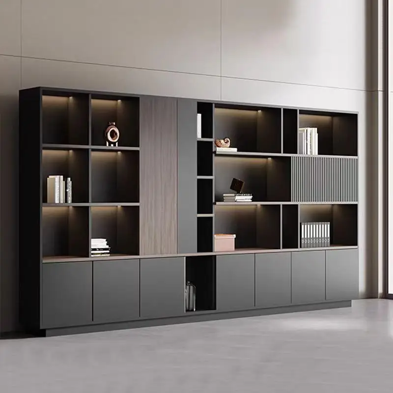 Office background cabinets, file cabinets, wooden data cabinets