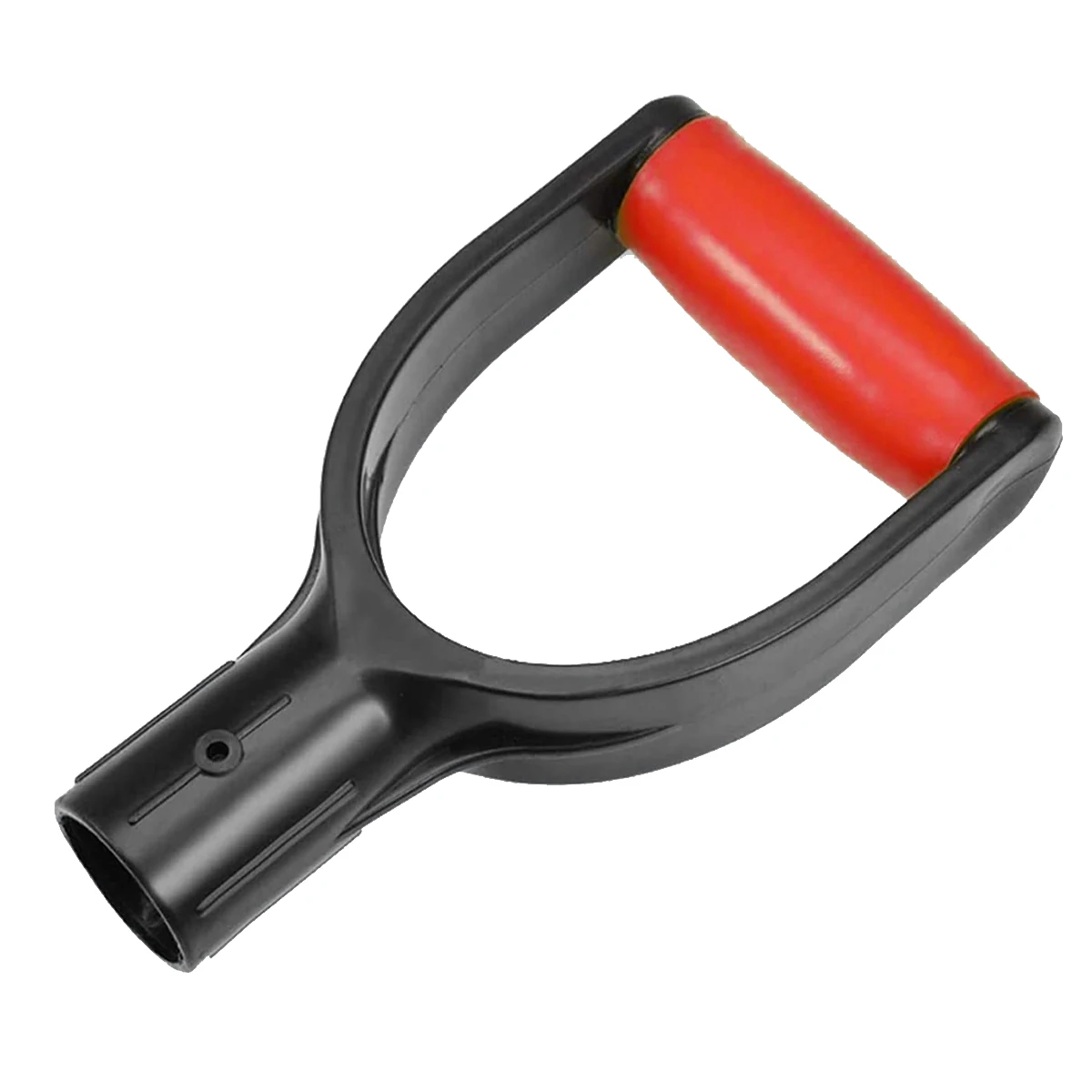 Plastic Spade Handle Shovel D Grip Handle, 32mm Inner Diameter Spade Snow Shovel Handle, Spade Snow Scoop Digging (Red)