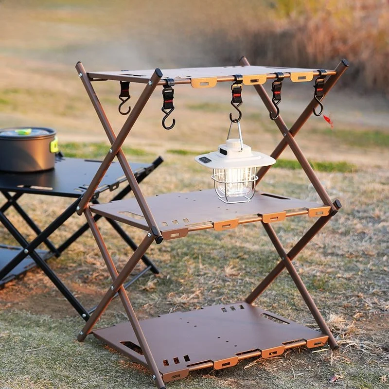 portable-camping-outdoor-carbon-steel-folding-storage-rack-barbecue-picnic-fruit-vegetable-stand-table-for-hiking-and-travel