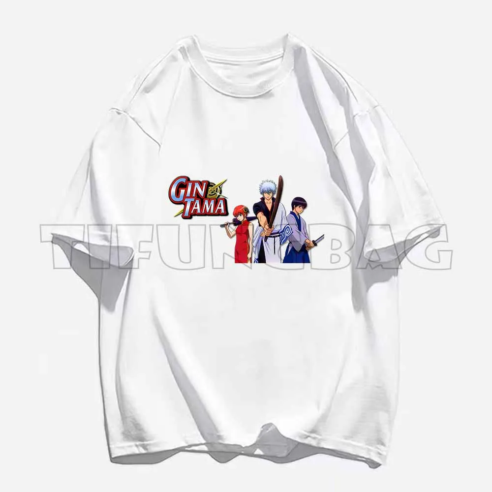 Japanese Anime Gintama Sakata Gintoki Kawaii Short Sleeve O-Neck Tee Streetwear Casual T Shirts Women Men Tops T-Shirts