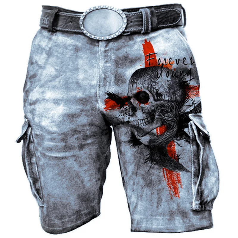 2024 Herenshorts, Jeans, Straatkleding Zijzakken, Vintage Shorts, Transparante Losse Denim Shorts, Heren Zomer Nieuwe Stijl