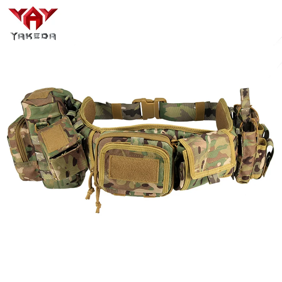 YAKEDA Camouflage Training Waist Cover Outdoor MOLLE Belt Multi functional Carrying Equipment