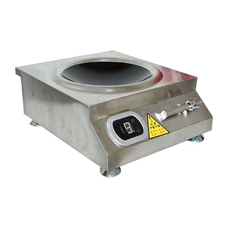 طباخ التعريفي التجاري 5000 واط طباخ كهربائي كبير الطاقة الفولاذ المقاوم للصدأ موقد التعريفي مقعر