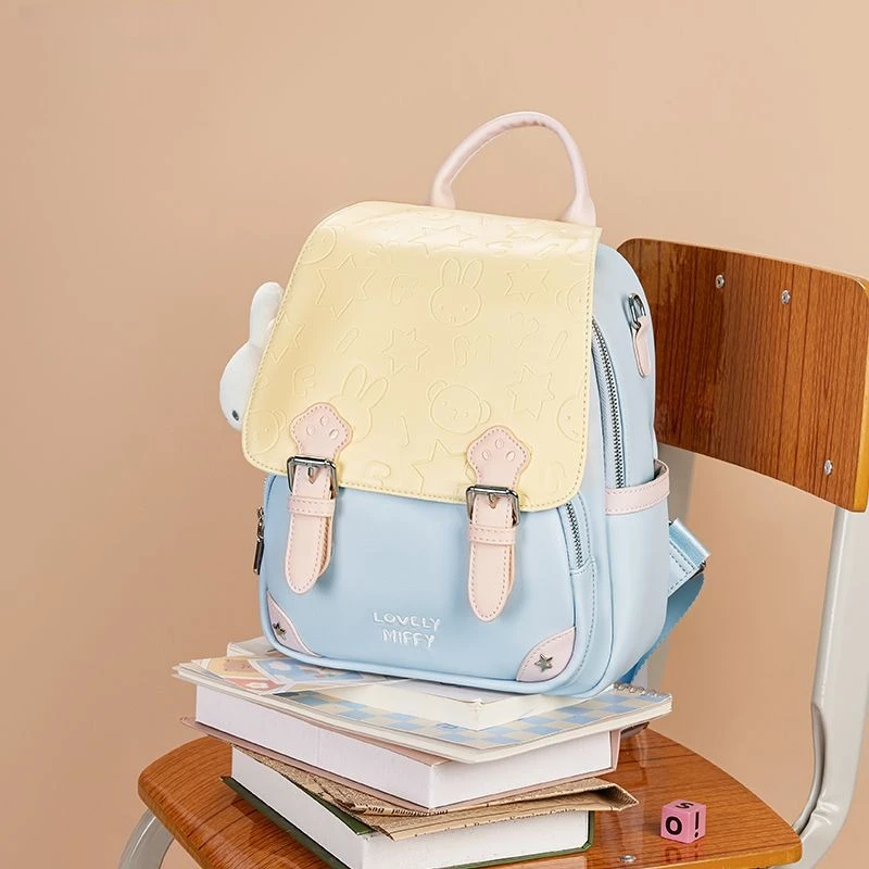 

Miffy College Large Capacity Backpack Sweet Cartoon Versatile Travel Bag with Waterproof for Women & Teens Adjustable Straps