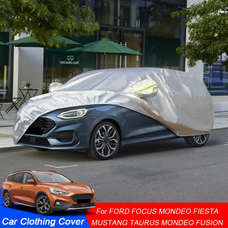 Car Cover Rain Frost Snow Dust Waterproof Anti-UV Cover For Ford Fiesta Focus Mondeo Fusion Wagon Sedan Hatchback Mustang Taurus