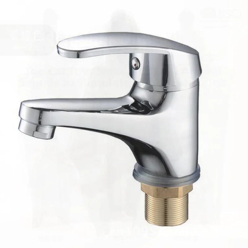 

Single Hole Bathroom Faucet Hot Cold Water Wash Basin Mixer Tap Ceramic Disc Valve Kitchen Sink Faucet 60CM Alloy Finish
