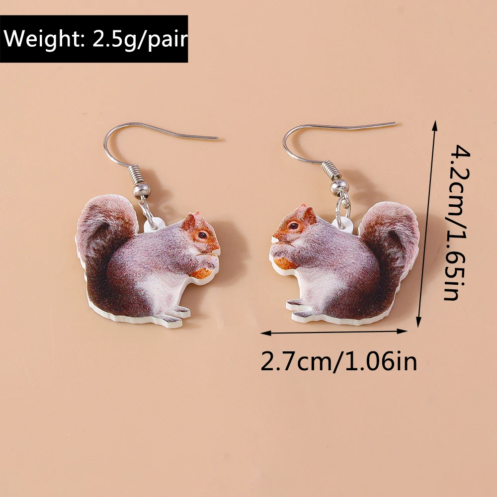 Aihua neue lustige Acryl Tier Ohrringe niedlichen Küken Maus Katze Labrador Hund Kaninchen Kuh Zebra Ohrringe für Frauen Schmuck Geschenke – Detail 14