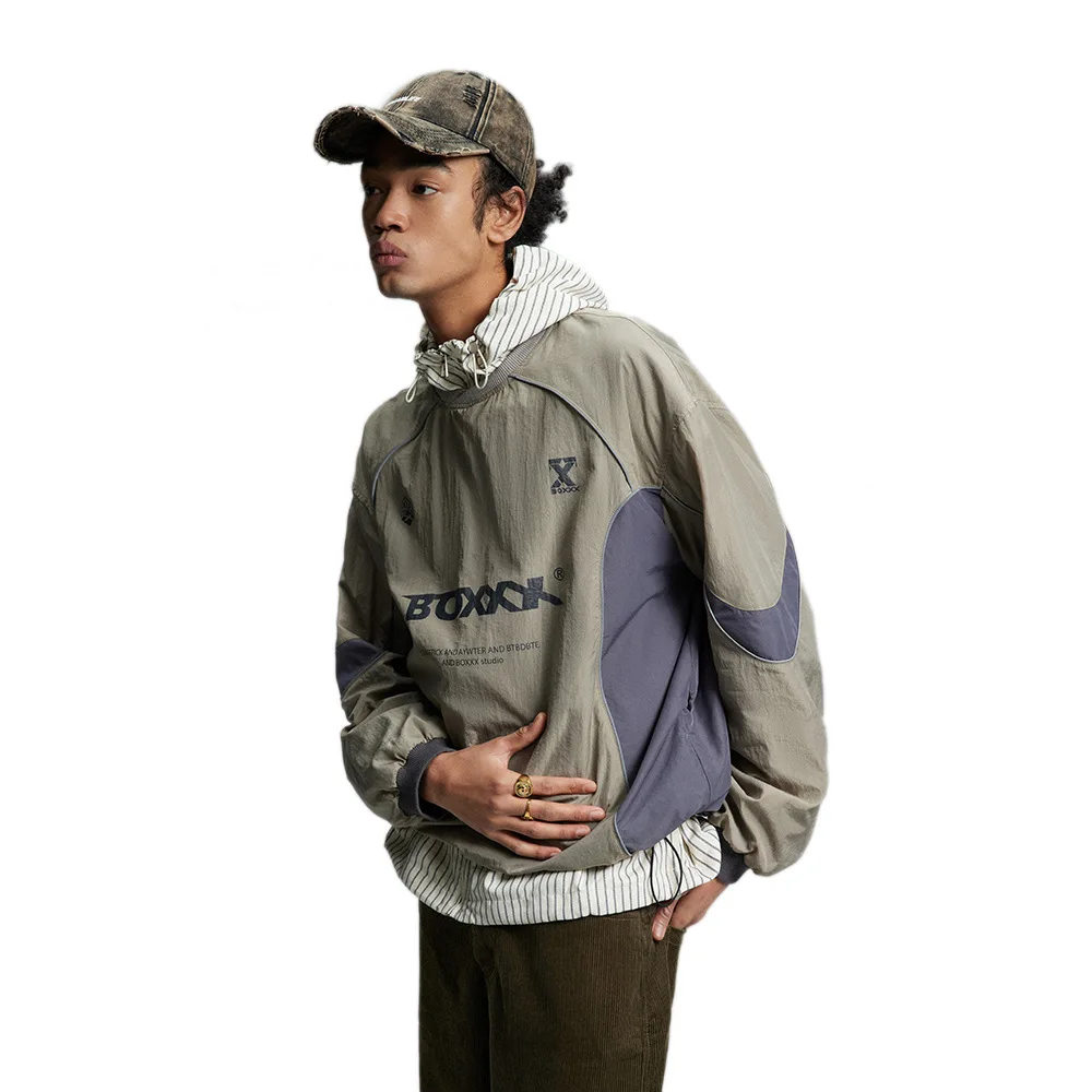 

American style color matching assault sweatshirt men's mountain outdoor pullover long sleeve casual top spring and autumn