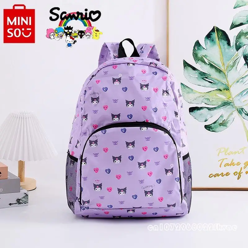 Sanliou 2024 New Student Backpack Fashionable High Quality Girls' Foldable Backpack Cartoon Large Capacity Women's Backpack