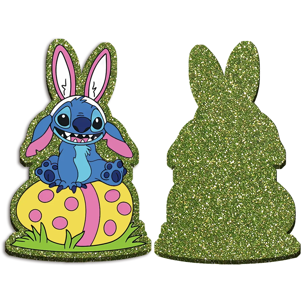 ديزني أرنب غرزة بيضة عيد الفصح 40 مللي متر 50 مللي متر بريق الاكريليك فلاتباك كرام الحرفية ل جراب هاتف شارة قلادة DIY بها بنفسك الانحناء