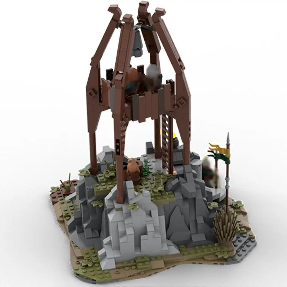 Medieval Archer Tower Model Building Toys Set Minifig Scale 737 Pieces MOC