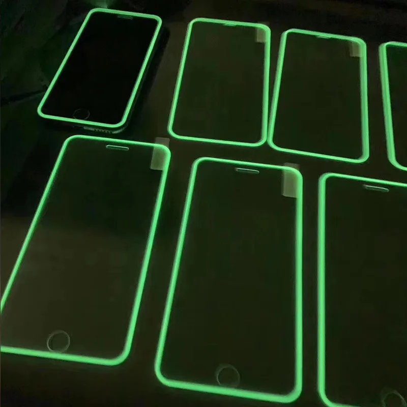 3 قطعة الزجاج المقسى مضيئة آيفون 16 15 14 13 12 11 17Pro XS MAX XR متوهجة حامي الشاشة آيفون 7 8 زائد حامي