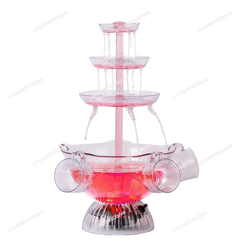 3-Tier Wine Champagne Party Fountain Red Wine Dispenser Juice Drink Beer Waterfall Machine