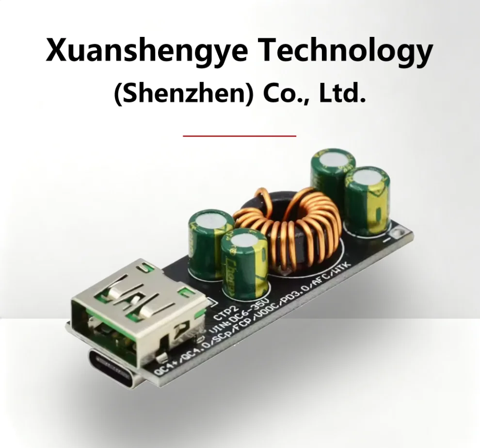 Fast Charging Module QC4.0 PD3.0, 6-35V DIY Step Down Charger Board Support VOOC SCP AFC