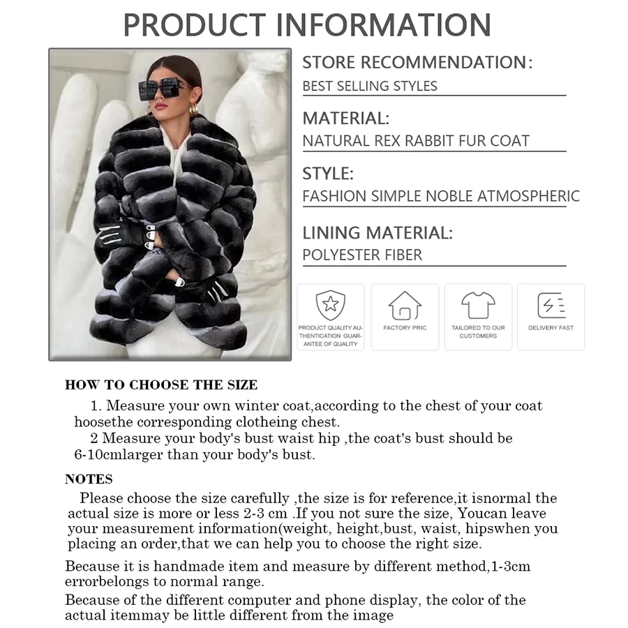 Real Rabbit Fur Coat Women Winter Clothes Women Natural Rex Rabbit Fur Jacket New Style Fashion