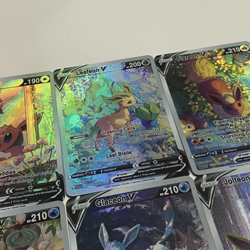 Karty Pokemon Ptcg Sylveon Eevee Umbreon refrakcja własnoręcznie wykonane postacie z gier anime kolekcja kart kolekcjonerskich Diy zabawki