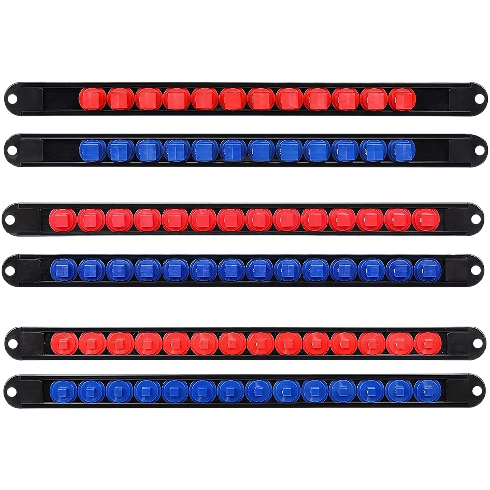 

1pc Magnetic Socket Organizer Wall-Mounted Bracket Tool Storage Strip Socket Storage Rack Socket Holder Heavy-Duty Tool Holder
