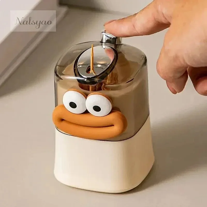 Wholesale Creative Automatic Pop-up Toothpick Box Push-type Toothpick Holder for Home Living Room Dining Room Storage