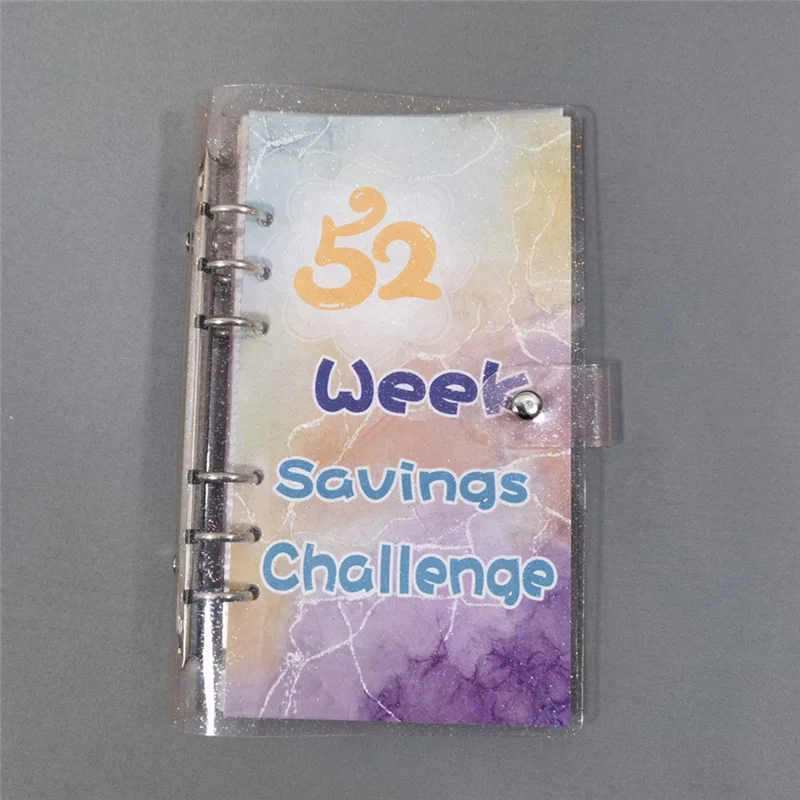 AED5-3PCS 52-weekse besparingsuitdaging, budgetboek met geldenveloppen, geldorganisator voor contant geld, budgetboekplanner