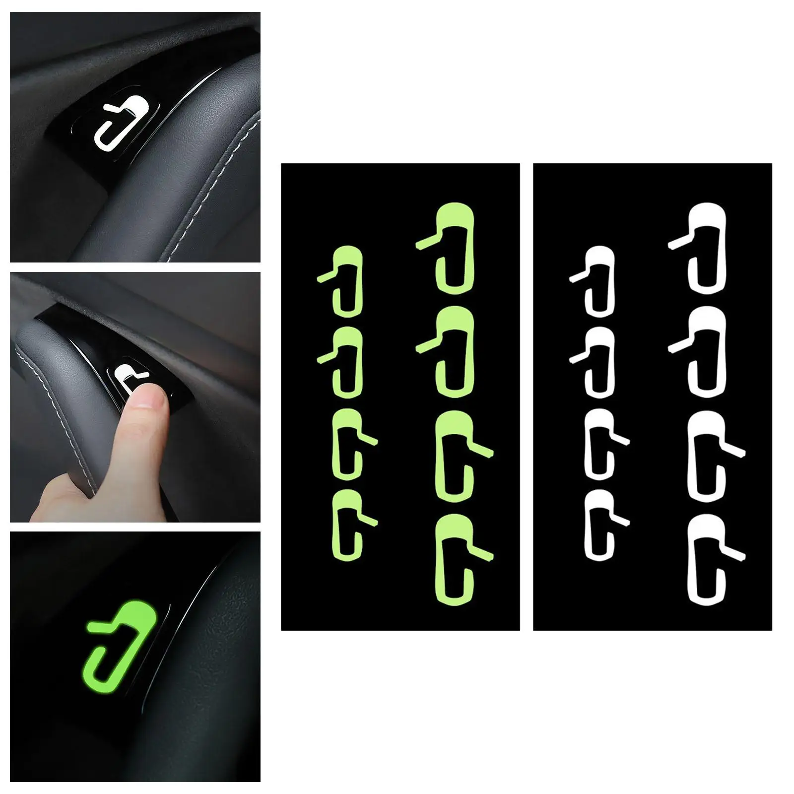 Car Door Exit Decal 8Stickers Fiber Trim Practical for Car Door Open Exit