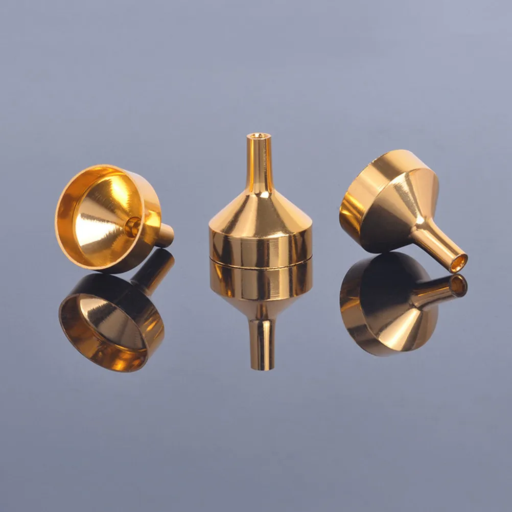 

Набор из 5 золотистых металлических воронок из нержавеющей стали для эфирных масел и парфюмерии, для кухни, без проливания