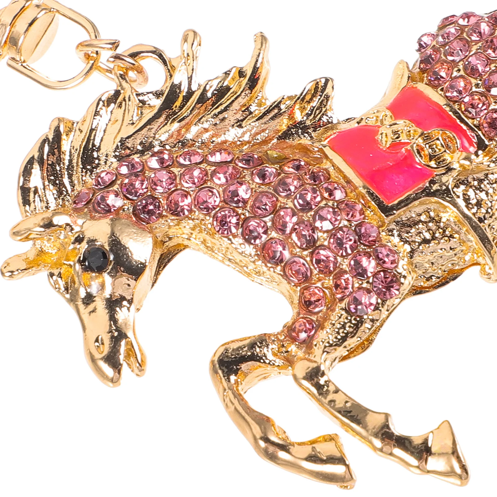 

1pcs Mini Horse Keychain Stylish Cartoon Animal Pendant Charm For Keys Bag Decor Hanging Rhinestone Key Ring Women Gift Backpack