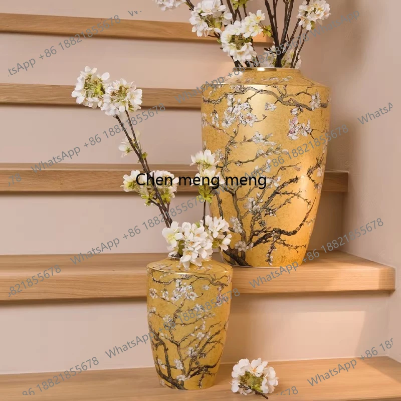 Vase tabletop ornament, living room home ceramic flower ornament