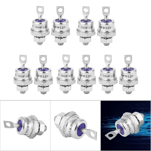 5 pares de diodo rectificador en espiral para carga de batería 70HFR120/70HF120 70HFR120 diodo rectificador 70HF120 diodo rectificador