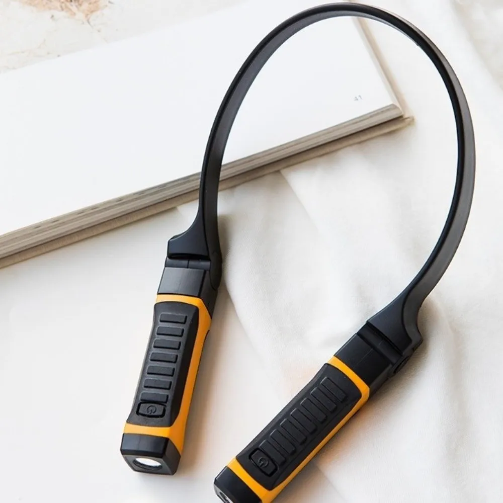 

Rechargeable LED Neck Light Bendable Arms Long-lasting Reading Light Two Brightness Levels Super Bright Work Light Travel