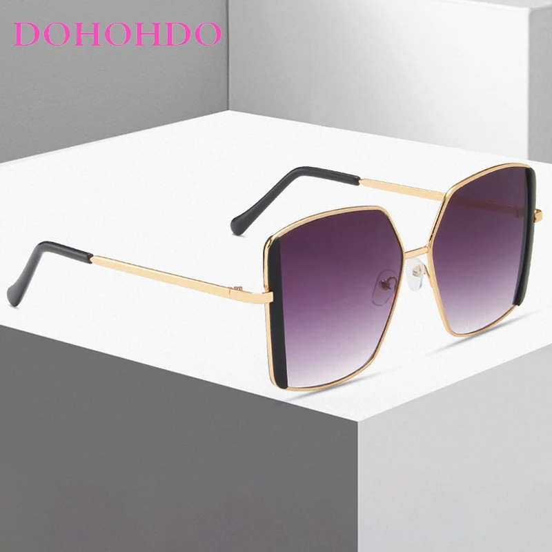 

Luxury Brand Designer Oversized Square Frame Sunglasses Women Men Trendy Personality Street Photography Shade Sun Glasses UV400