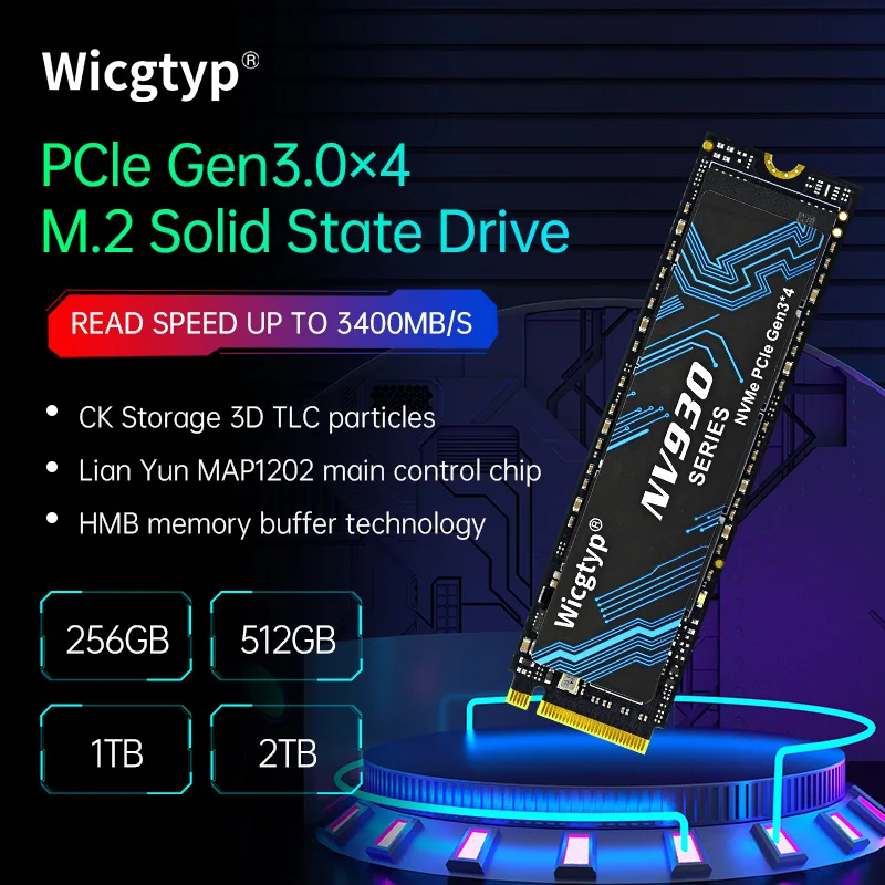 Внутренний твердотельный диск Wicgtyp PCIe 3,0x4 M.2 NVMe SSD 256 ГБ 512 ГБ 1 ТБ