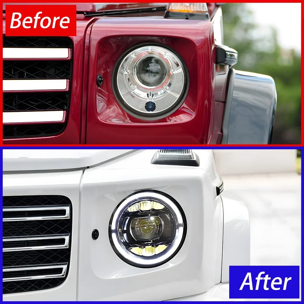 For Benz W463 W464 G55 G63 2007-2024 LED Auto Headlight Assembly Upgrade High Quality Dynamic Bifocal Projector Lens Accessories