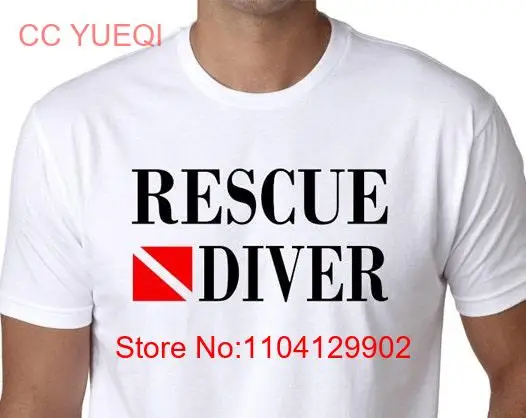 Rescue Diver T Shirt Great gift for emergency services divers available in white gray long or short sleeves