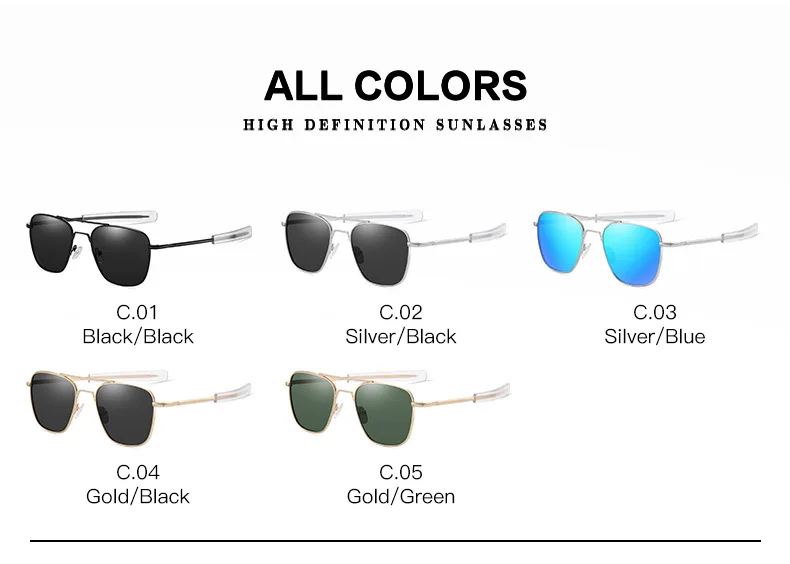 Retro Sonnenbrille Männer Metall Rahmen Polarisierte Objektiv Sonnenbrille Männliche Klassische Fahren Pilot Marke Design Anti-Glare Sonnenbrille UV400 – Detail 7